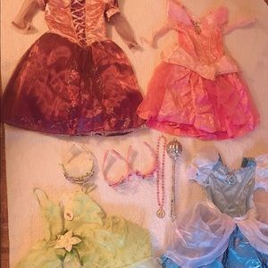 All Disney princess dresses (4) and accessories